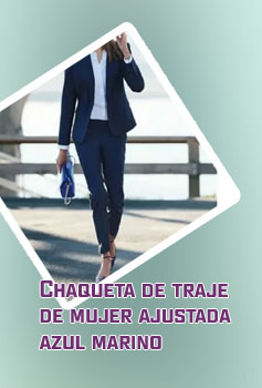 Traje formal mujer azul marino